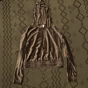 NOBO & No Boundaries, Black/gray cropped hoddie